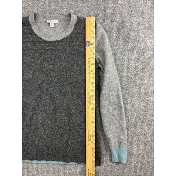 Toad & Co Trillium Crew 100% Lamb's Wool Sweater Women's M Gray Color Block - Picture 3 of 6